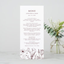 Elegant Floral Burgundy Wedding