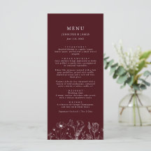 Elegant Floral Burgundy Wedding