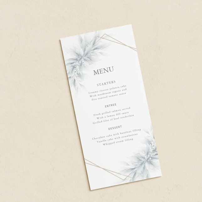 Menu Élégant Foliage Moderne (Créateur téléchargé)