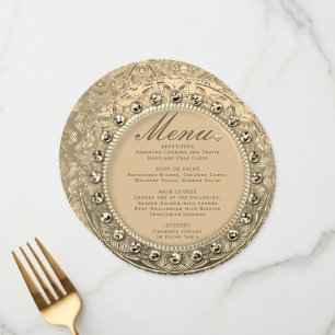 Menu Elegant Gold Ornate