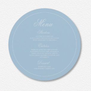 Menu Élégant Mariage Diamant Bleu