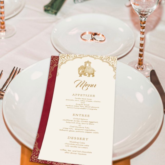 Menu Élégant Mariage indien Ganesha (Créateur téléchargé)