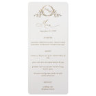 Élégant Monogramme d'or blanc Mariage Couronne Cre