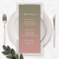 Elégant Ombre Lily Green & Dusty Rose Mariage rose