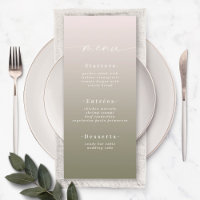 Élégant Ombre Poudre rose et Mariage vert Lily