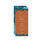 Élégant Turquoise Blue Gold Agate Mariage rouille