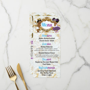 Menu Élégant violet   Blue African Gender Revevela Phot