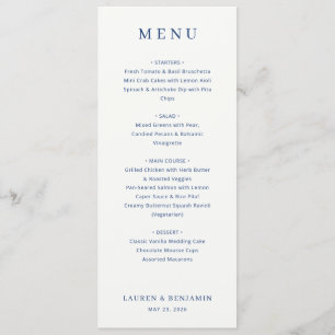 MENU Elegant White Serif