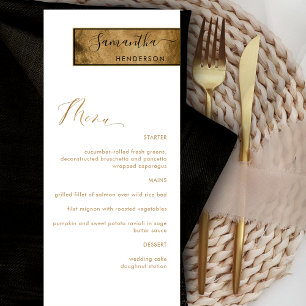 Menu Élégante personnalisation avec nom de l'invité Bla