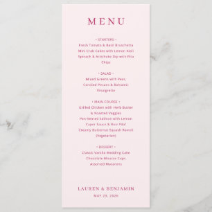 MENU Elegante Pink Serif