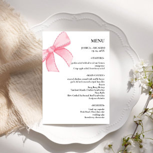 Menu Élégante table minimaliste de Mariage de la cavern