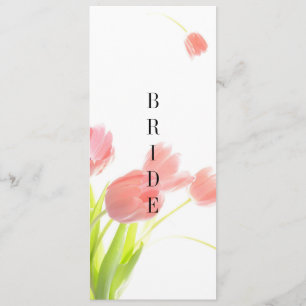 Menu Élégante Tulipe rose douce Réservée Signal