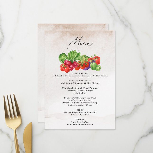 Menu Elle n'est pas à la Fête des mariées du marché des (Devant/Arrière en situation)