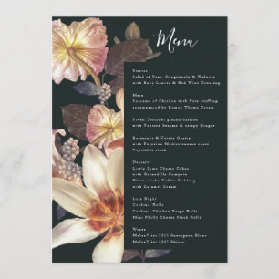 Menu Emerald Antique Vintage Wedding