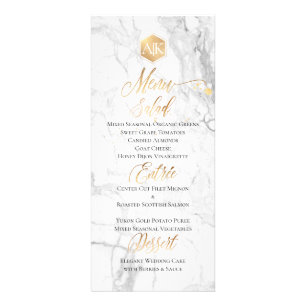 Menu en nid d'abeille en marbre/or faux de PixDezi