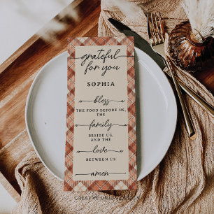 Menu et carte de table double face pour la fête d'