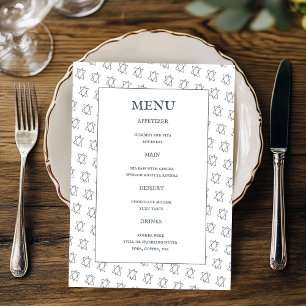Menu Étoile de David B'nai Bar Mitzvah Bat Mitzvah Mari