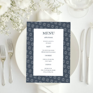 Menu Étoile de David B'nai Bat Bar Mitzvah Mariage juif