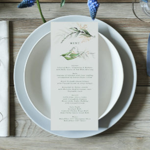 Menu Eucalyptus paisible Elégant verre de mer vert bris