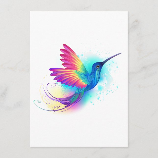Menu Exotic Rainbow Hummingbird (Devant)