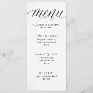 Menu fait sur commande de couleur pour le Marianne