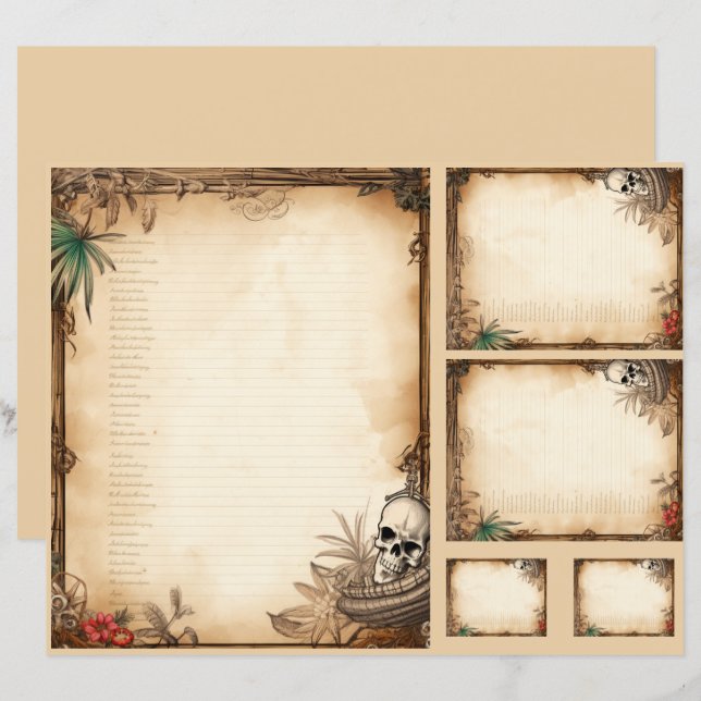 Menu Fantastique Pirate (Devant / Derrière)