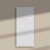 Faux Embossé cadre orchidée ivoire Mariage classiq