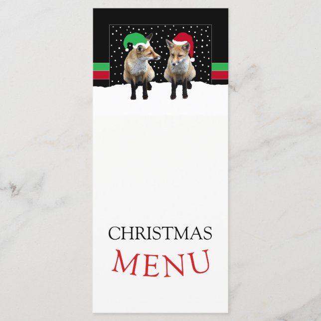 Menu Festive Fox Cubs (Devant)