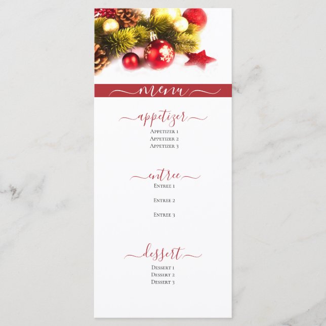 Menu FESTIVE NOËL MARIAGE de vacances (Devant)