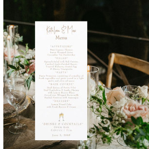 Menu Fête de fiançailles de champagne blanc longue duré