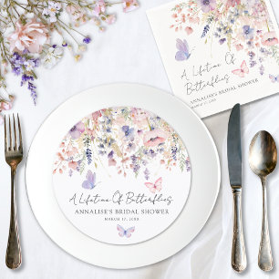 Menu Fête de mariage champêtre papillon