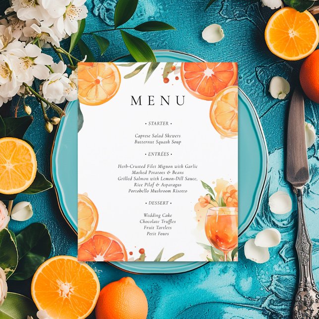Menu Fête des mariées Aperol Spritz (Créateur téléchargé)
