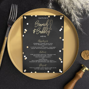 Menu Fête des mariées Brunch & Bubbly Confetti