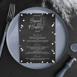 Menu Fête des mariées Brunch & Bubbly Confetti