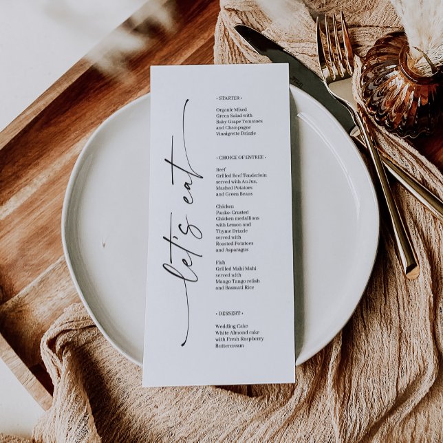 Menu Fête des mariées Mariage classique Elegance (Créateur téléchargé)