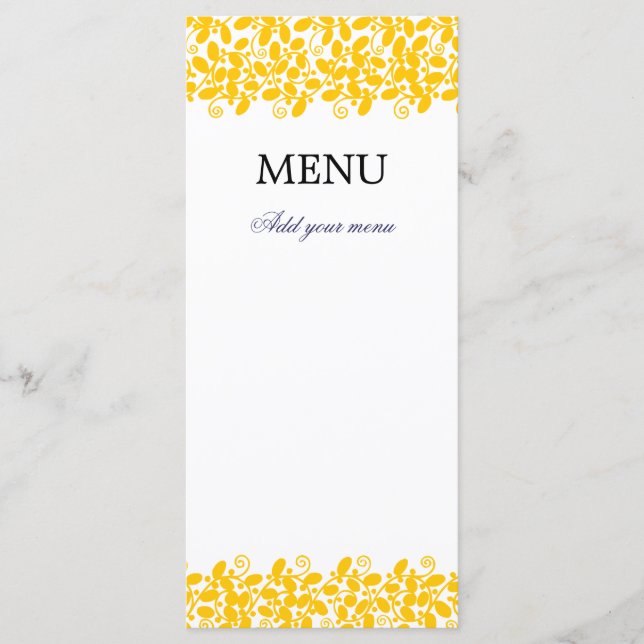 Menu Feuille jaune (Devant)