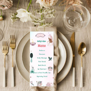 Menu Fille Spa Anniversaire