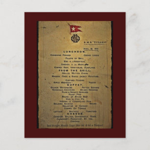 Menu final RMS Titanic