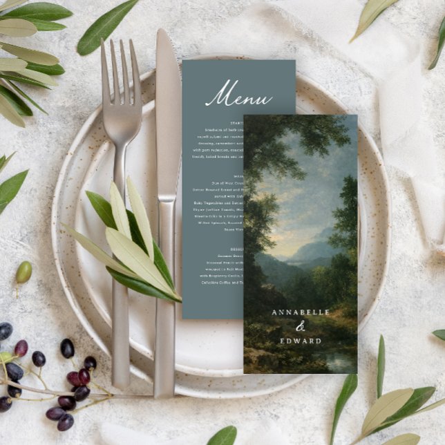 Menu Fine Art Landscape Wedding Romantic Nature  (Créateur téléchargé)