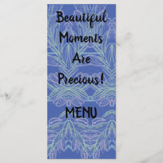 Menu Flèches douces Bleu Beaux moments