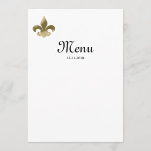 Menu Fleur de Lis