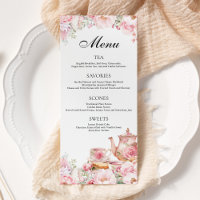 Menu Fleur de Thé Rose Vive