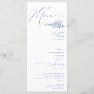 Menu Fleur sauvage Boho Chic Mariage