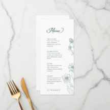 Fleur sauvage moderne minimaliste Mariage vert 
