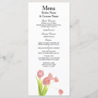 Menu Fleur sauvage Moderne Simple Elégant Mariage Idées