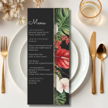 Fleur tropicale et mariage feuille couleur foncé