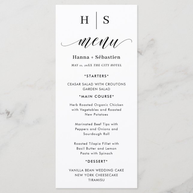 Menu Fleurs d'automne à l'aquarelle bohème (Devant)