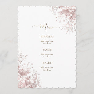 Menu fleurs de baby's breath rose pâle 