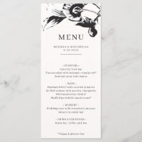 Fleurs noires et blanches modernes chic Mariage Me