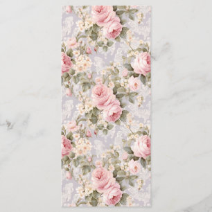 Menu Fleurs Rose Tendre